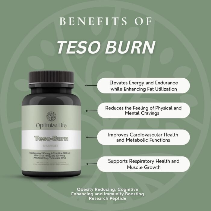 Teso Burn Peptide | Obesity Reducting, Cognitive Enhancing and Immunity Boosting Research Peptide