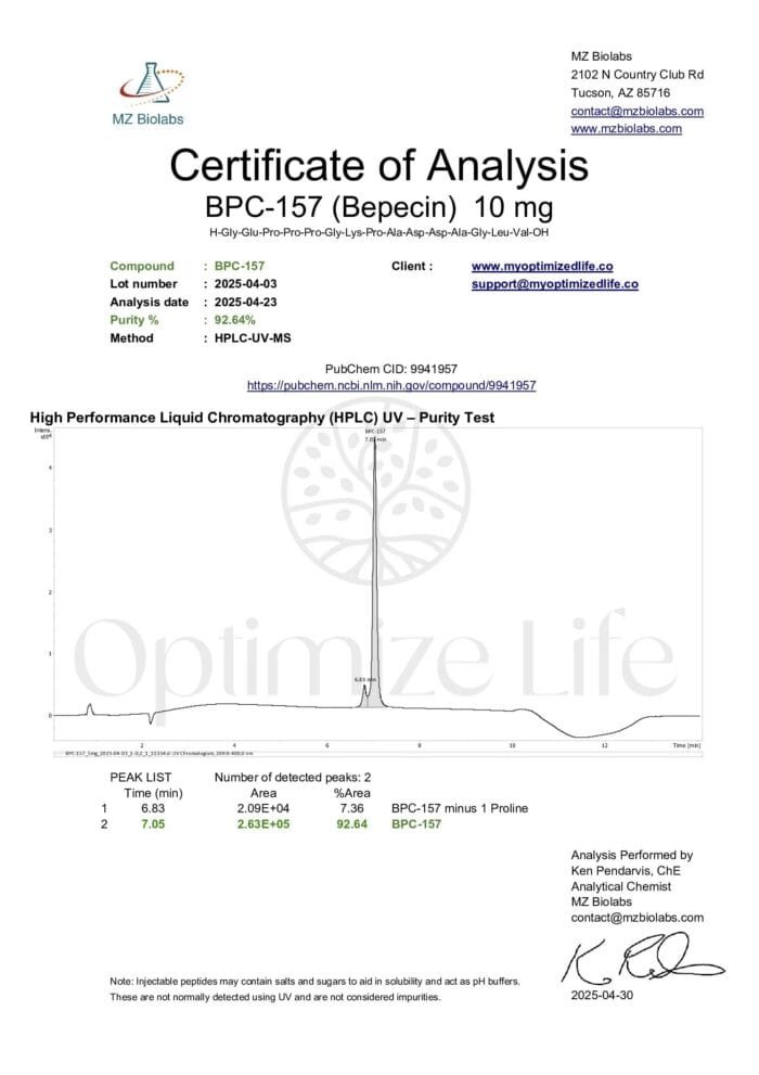 BPC-157 10mg 92% - Image 3